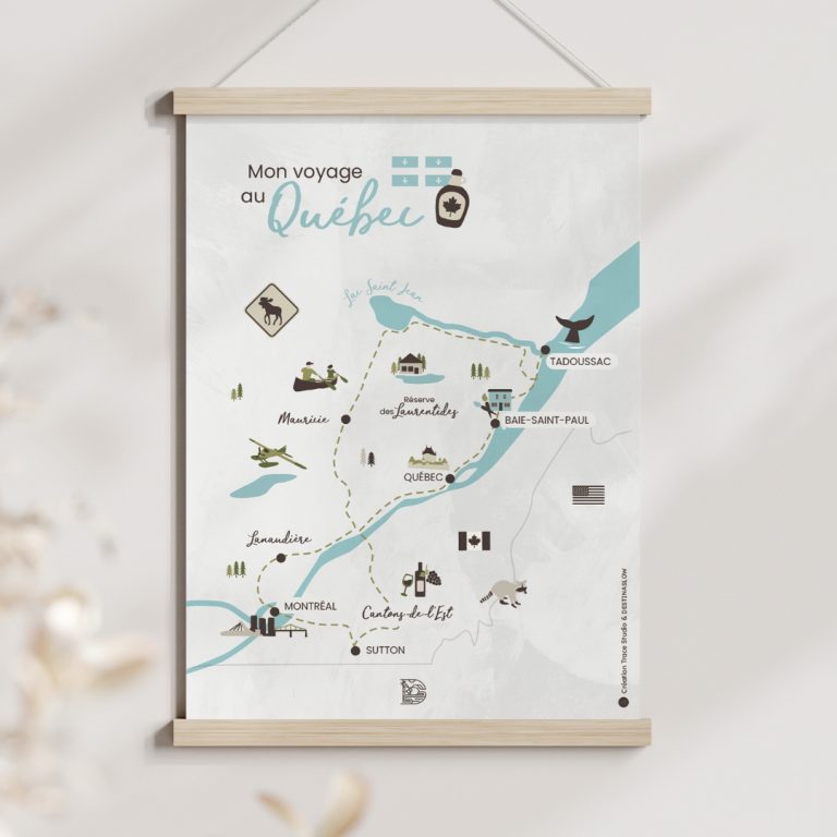 Affiche personnalisée Travel planner Canada