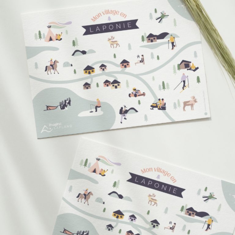 Affiche personnalisée travel planner Laponie