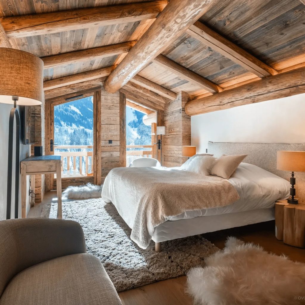 Chambre matières naturelles montagne