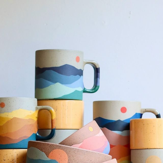Tasse décoration montagne